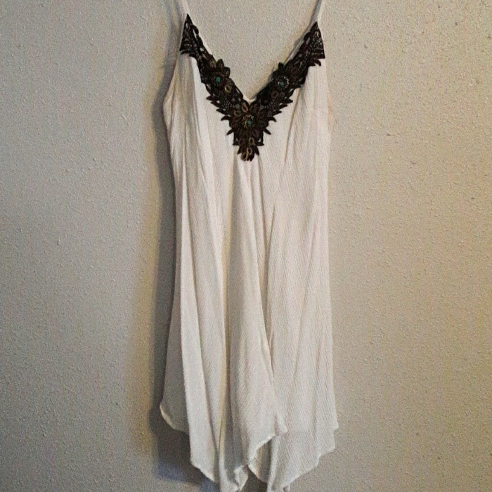 White V Neck Dress